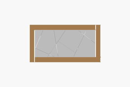 Hanah Home Espejo Pierre - Bronce, Blanco